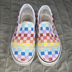 Vans Multicolor Checkered Kids Slip-On Sneakers